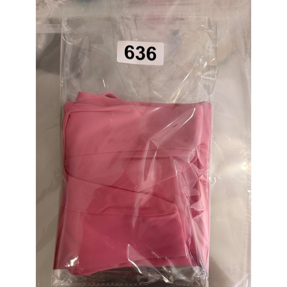 Babaton Contour Headway Long Sleeve Bodysuit Size Medium Pink Square Neck Thong - Picture 10 of 10